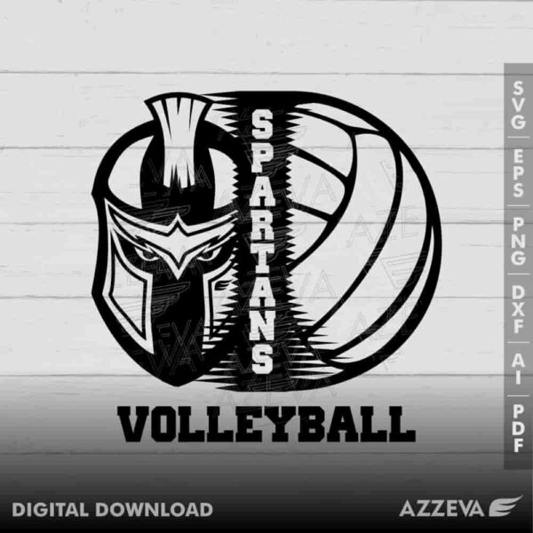 spartan volleyball svg design azzeva.com 23100156