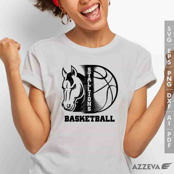 stallion basketball svg tshirt design azzeva.com 23100073