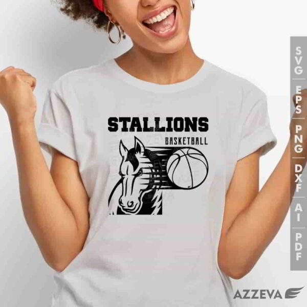 stallion basketball svg tshirt design azzeva.com 23100507