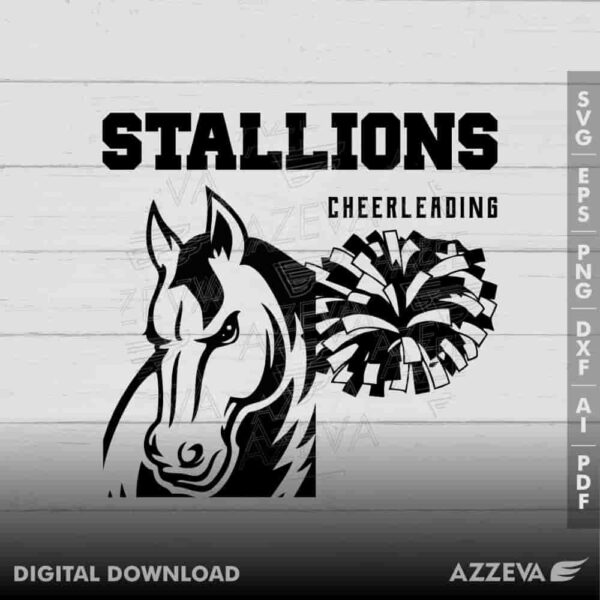 stallion cheerleading svg design azzeva.com 23100707