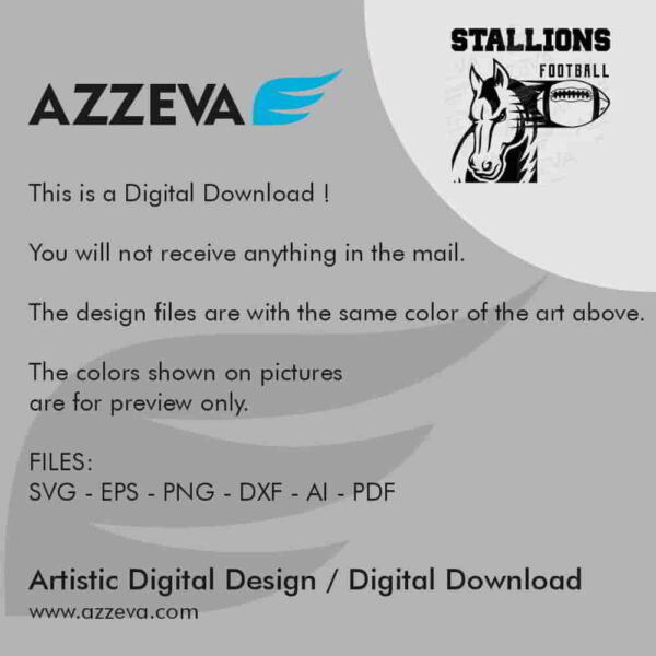 stallion football svg design readme azzeva.com 23100467