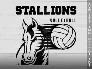 stallion volleyball svg design azzeva.com 23100427