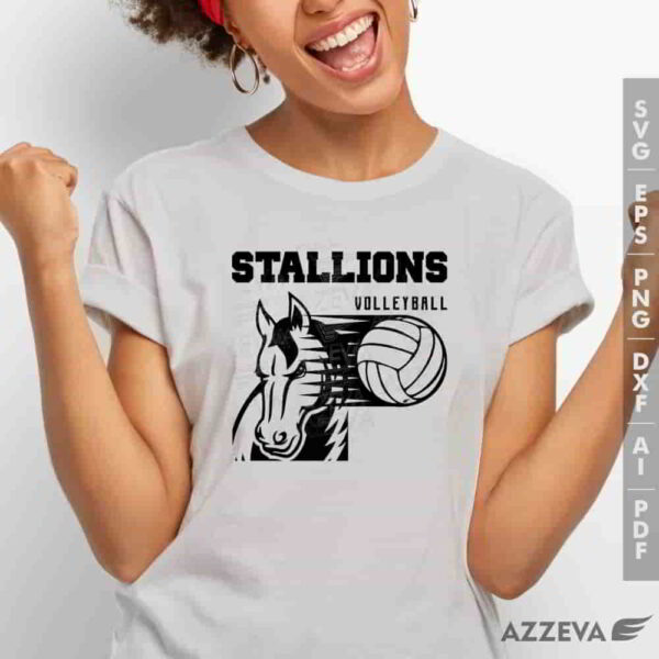 stallion volleyball svg tshirt design azzeva.com 23100427