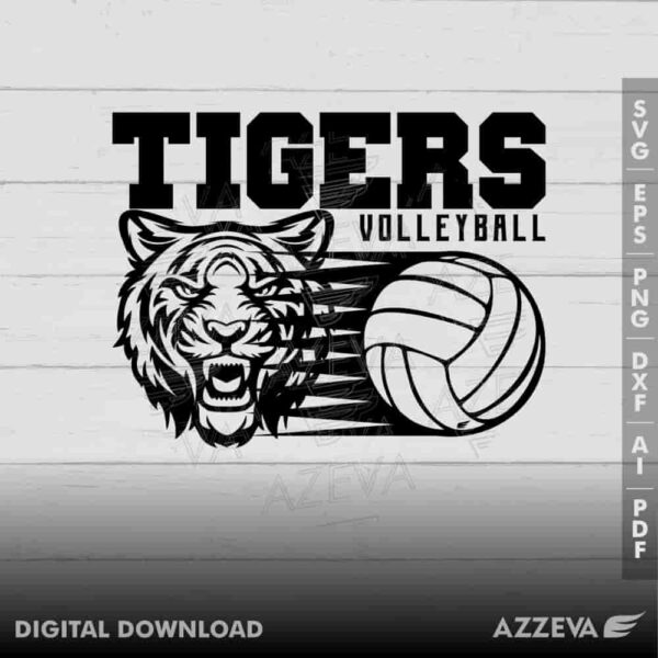 tiger volleyball svg design azzeva.com 23100410