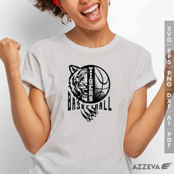 tigers basketball svg tshirt design azzeva.com 23100821
