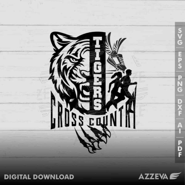 tigers cross country svg design azzeva.com 23100839