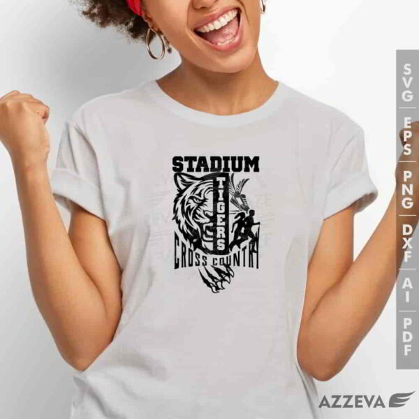 tigers cross country svg tshirt design azzeva.com 23100865
