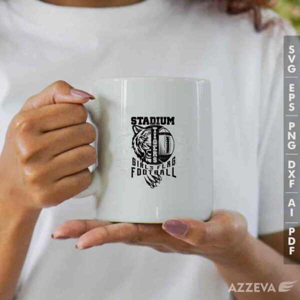 tigers girls flag football svg mug design azzeva.com 23100845