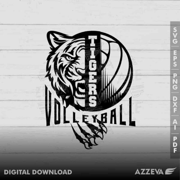 tigers volleyball svg design azzeva.com 23100820
