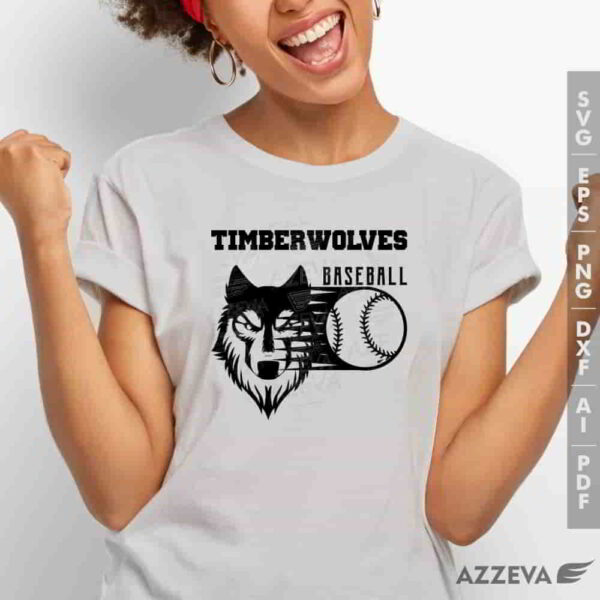 timberwolf baseball svg tshirt design azzeva.com 23100542