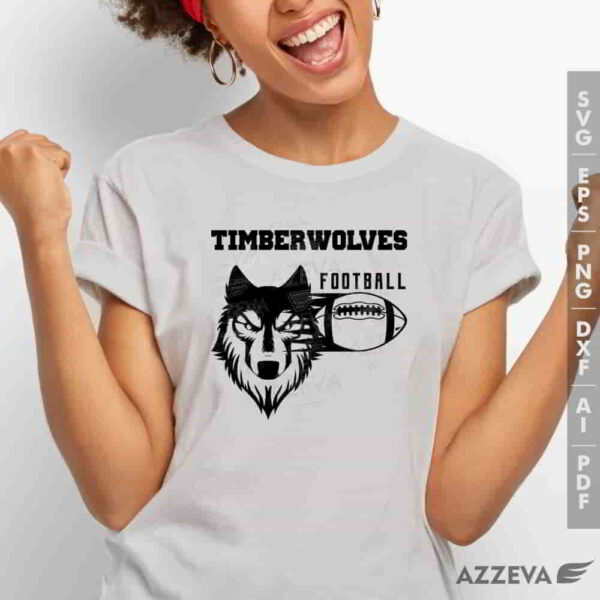 timberwolf football svg tshirt design azzeva.com 23100462
