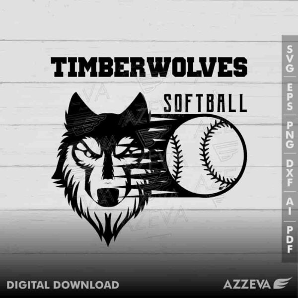 timberwolf softball svg design azzeva.com 23100582