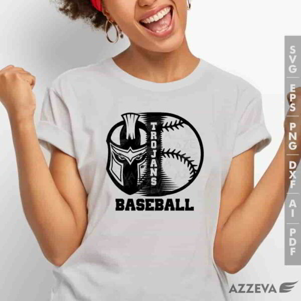trojan baseball svg tshirt design azzeva.com 23100197