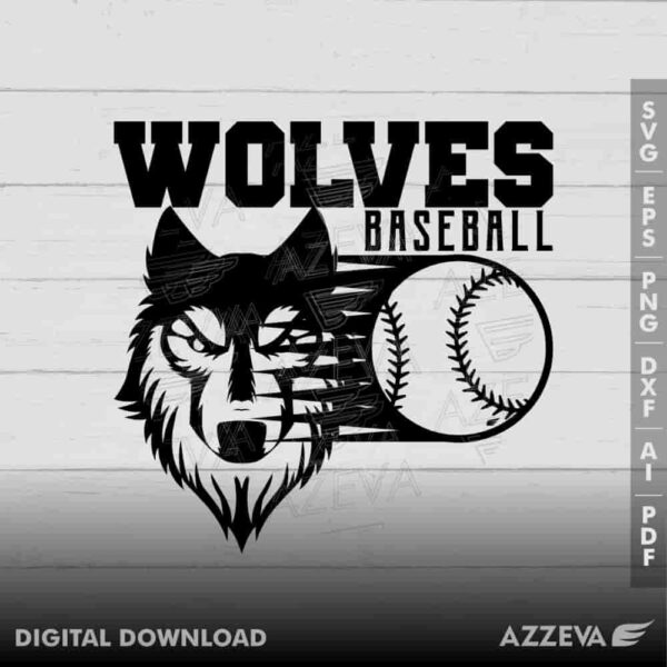 wolf baseball svg design azzeva.com 23100541