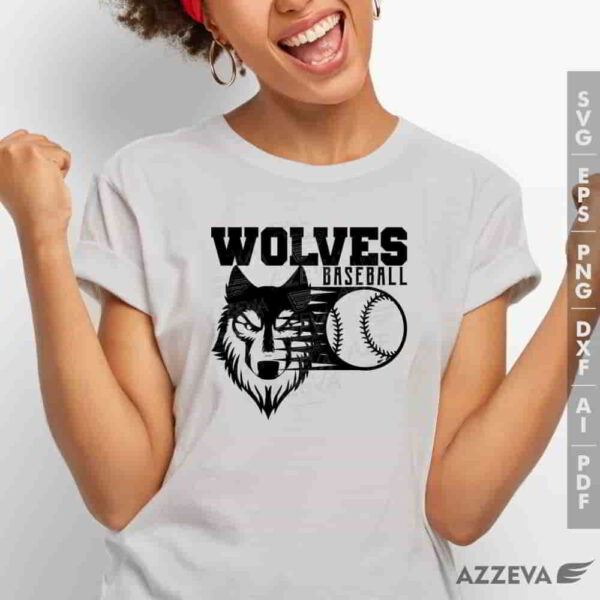 wolf baseball svg tshirt design azzeva.com 23100541