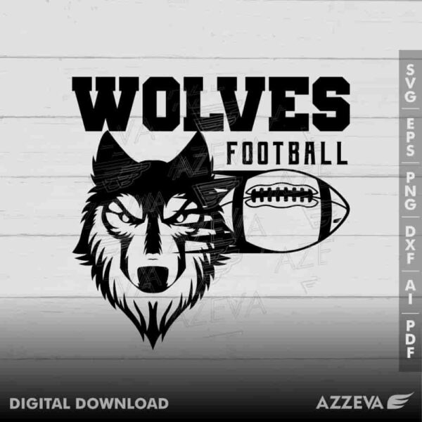 wolf football svg design azzeva.com 23100461