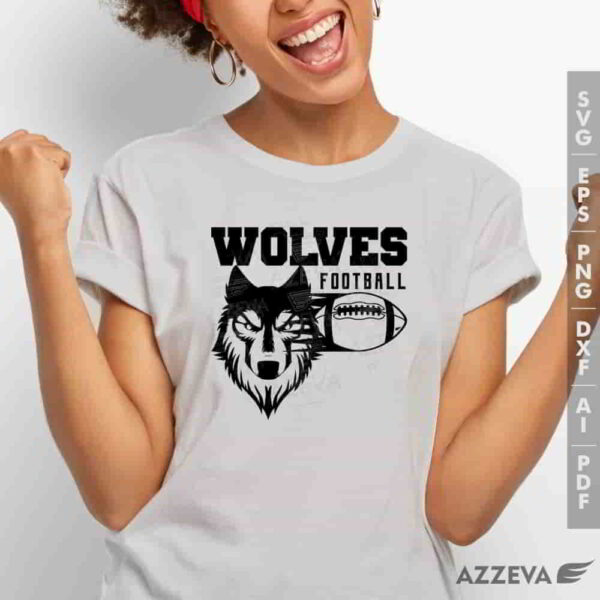 wolf football svg tshirt design azzeva.com 23100461