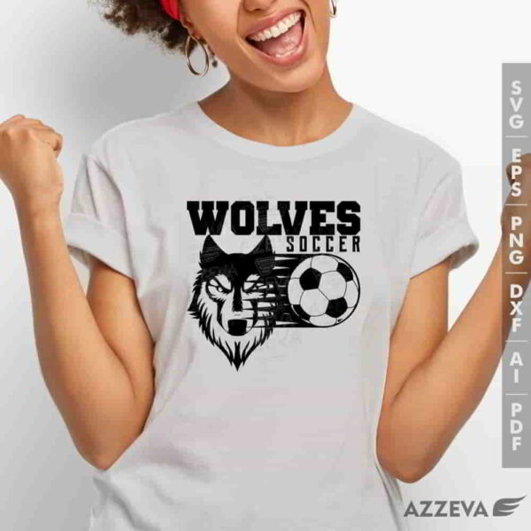 wolf soccer svg tshirt design azzeva.com 23100621