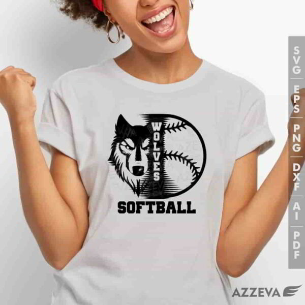 wolf softball svg tshirt design azzeva.com 23100228