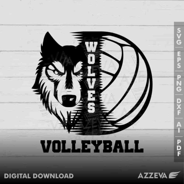 wolf volleyball svg design azzeva.com 23100128