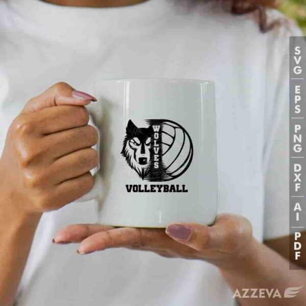 wolf volleyball svg mug design azzeva.com 23100128