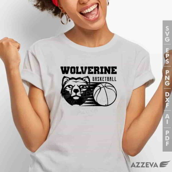 wolverine basketball svg tshirt design azzeva.com 23100519