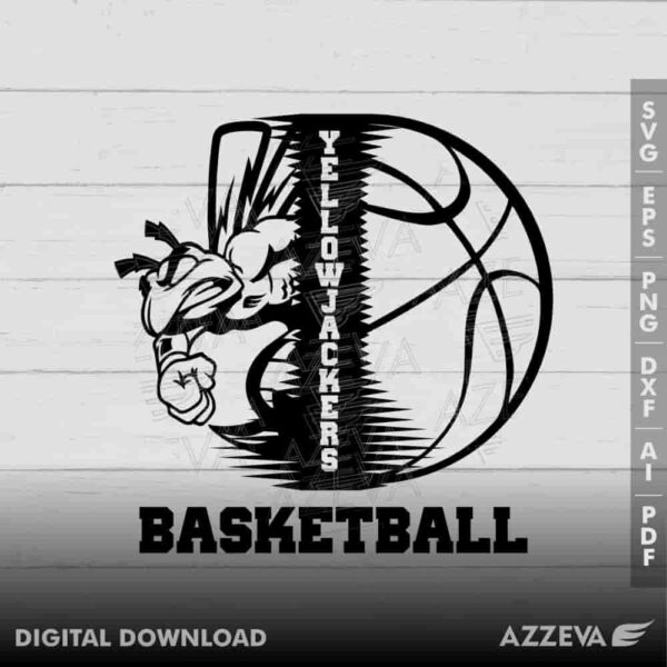 yellowjacket basketball svg design azzeva.com 23100098