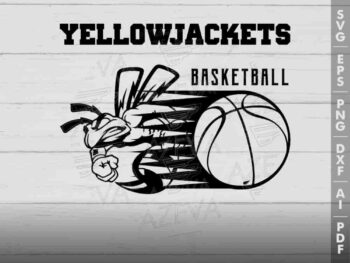 yellowjacket basketball svg design azzeva.com 23100510