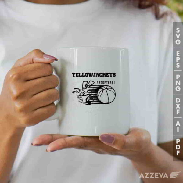 yellowjacket basketball svg mug design azzeva.com 23100510