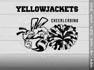 yellowjacket cheerleading svg design azzeva.com 23100710