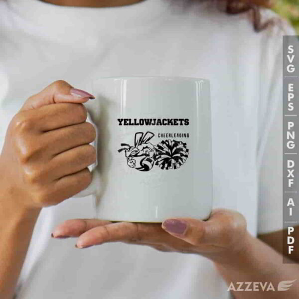yellowjacket cheerleading svg mug design azzeva.com 23100710