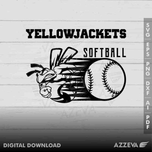 yellowjacket softball svg design azzeva.com 23100590