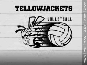 yellowjacket volleyball svg design azzeva.com 23100430