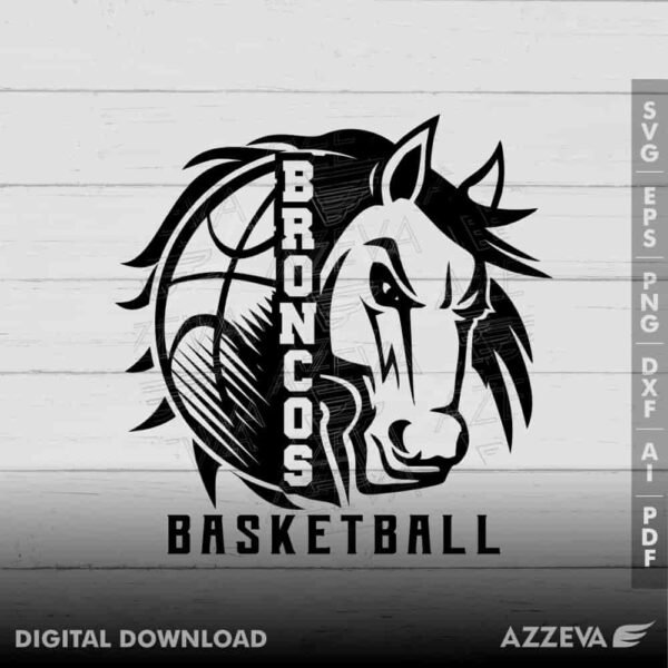 bronco basketball svg design azzeva.com 23100897
