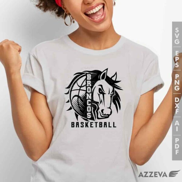 bronco basketball svg tshirt design azzeva.com 23100897