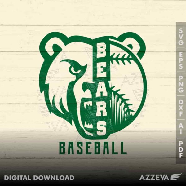 golden bear baseball svg design azzeva.com 23100940