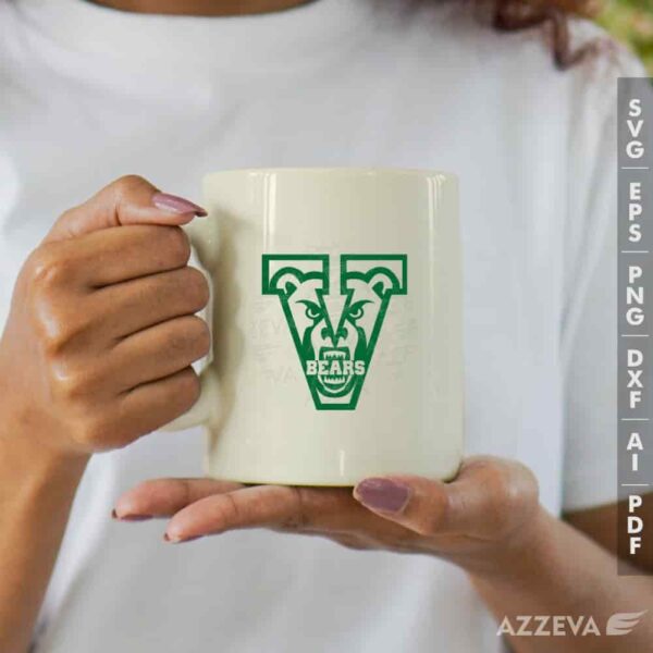golden bear in v letter svg mug design azzeva.com 23100936