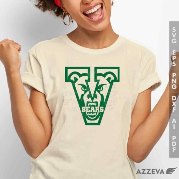 golden bear in v letter svg tshirt design azzeva.com 23100936