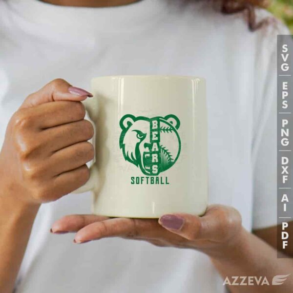 golden bear softball svg mug design azzeva.com 23100941