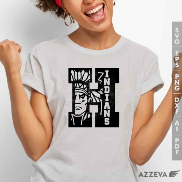 indian in h letter svg tshirt design azzeva.com 23100874
