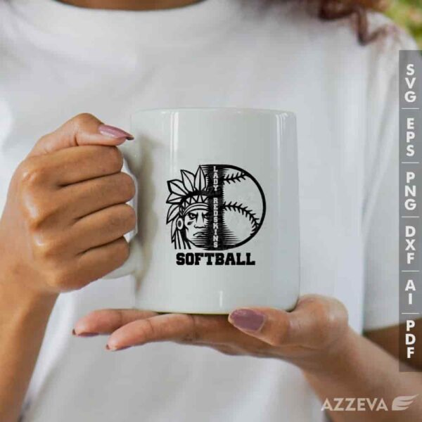 lady redskin softball svg mug design azzeva.com 23100880