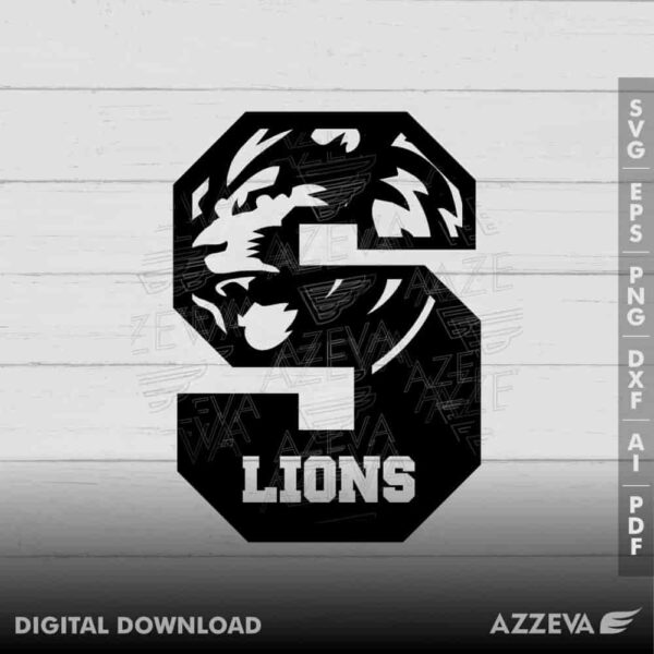 lion in s letter svg design azzeva.com 23100876