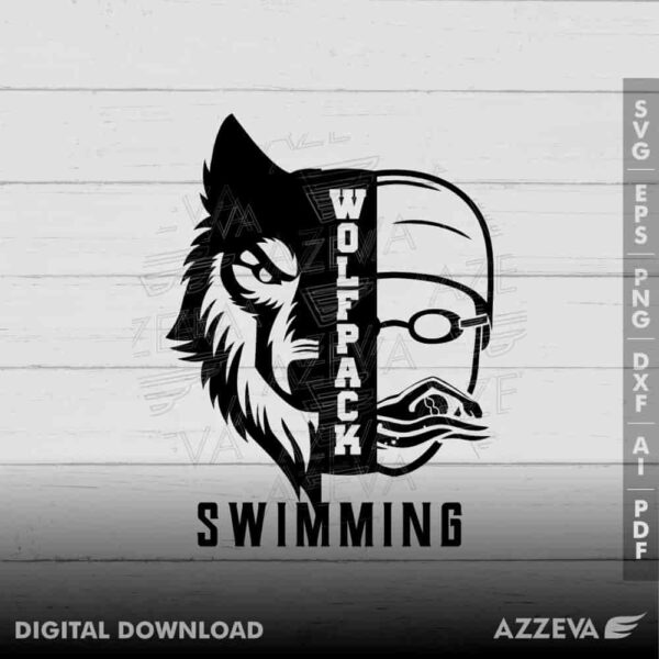wolfpack swimming svg design azzeva.com 23100914