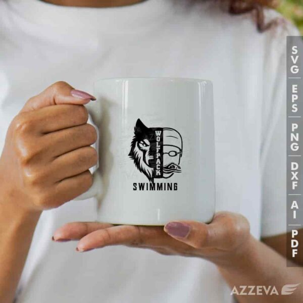 wolfpack swimming svg mug design azzeva.com 23100914