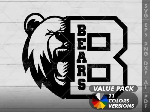 db bear with b letter c design azzeva com