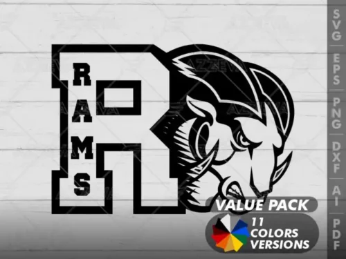 db ram with r letter c design azzeva com