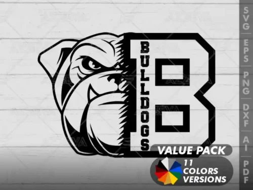 db bulldog with b letter c design azzeva com